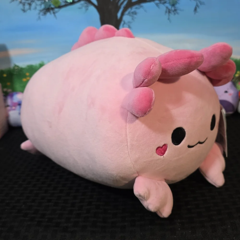 Cute Pink Plush Axolotl Toy Weighted/Heatable - Picture 4 of 4